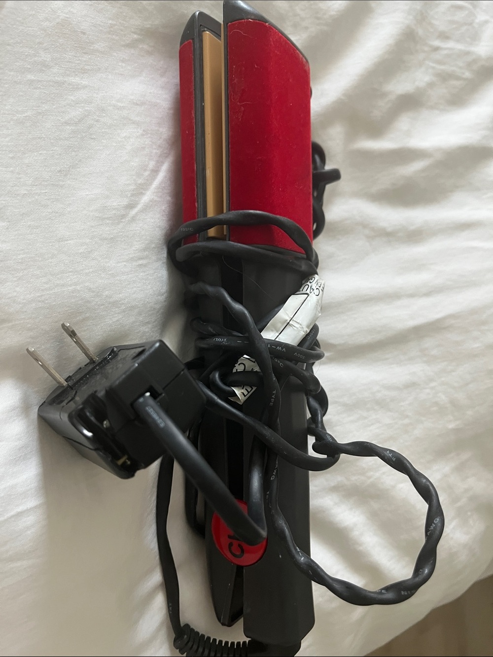 CHI Turbo Red and Black Hair Straightener Flat Iron